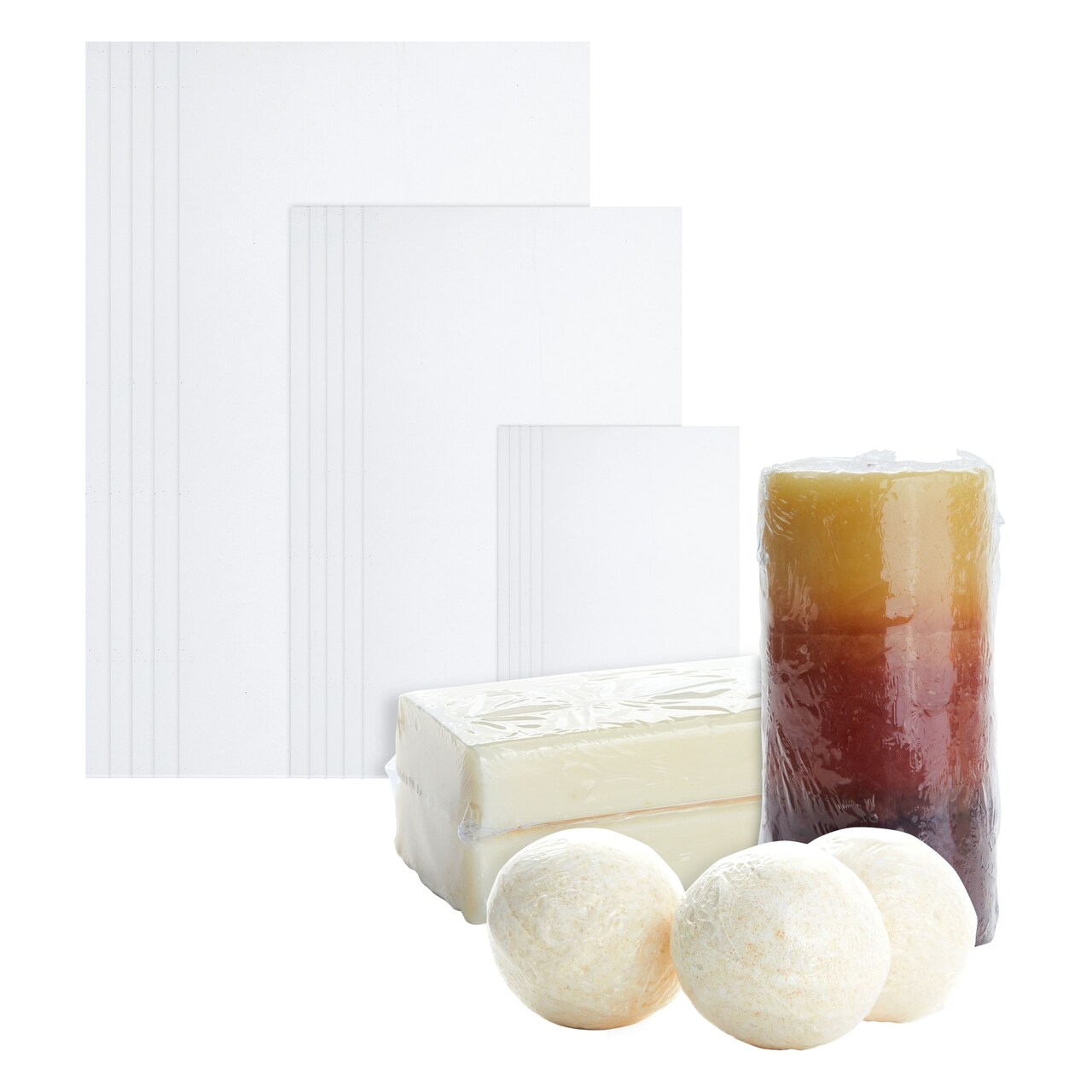 240 Pieces PVC Heat Shrink Wrap Bags Gift Baskets, Bath Bombs, Shoes, Candles, Packaging Soap (3 Sizes)